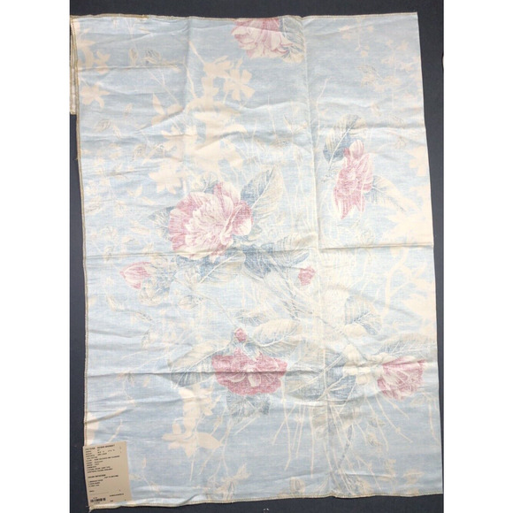 Robert Allen Beacon Hill Ikebana Bouquet Hand Printed Japanese Linen Fabric Teal - Picture 8 of 10